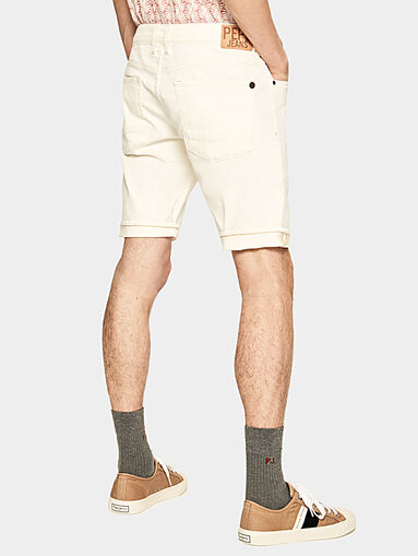 STANLEY ecru denim shorts - 4