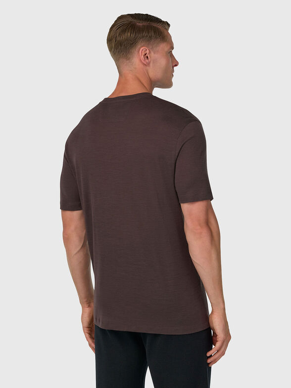 Brown T-shirt with crew neck - 3