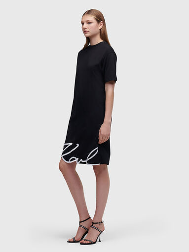 Dress in black color with logo accent - 4
