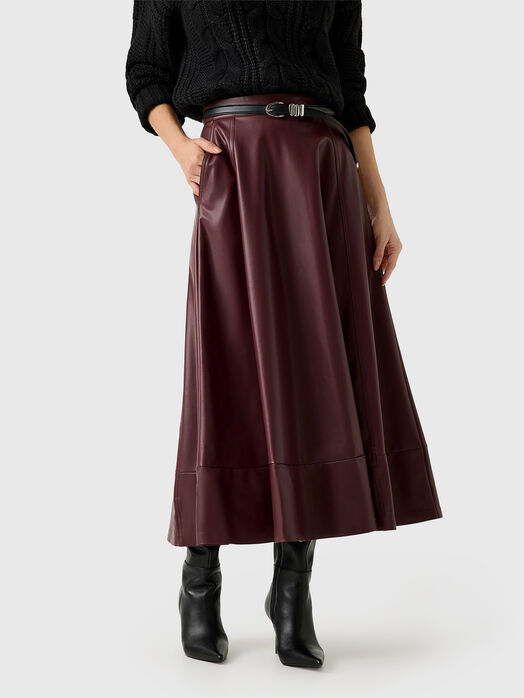 DELORES faux leather maxi skirt
