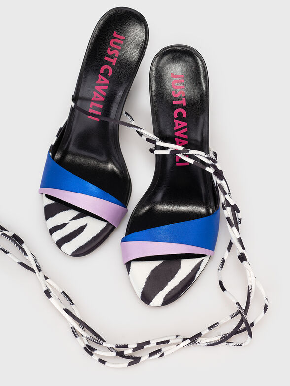 FONDO TAHLIA heeled sandals with contrast design - 6