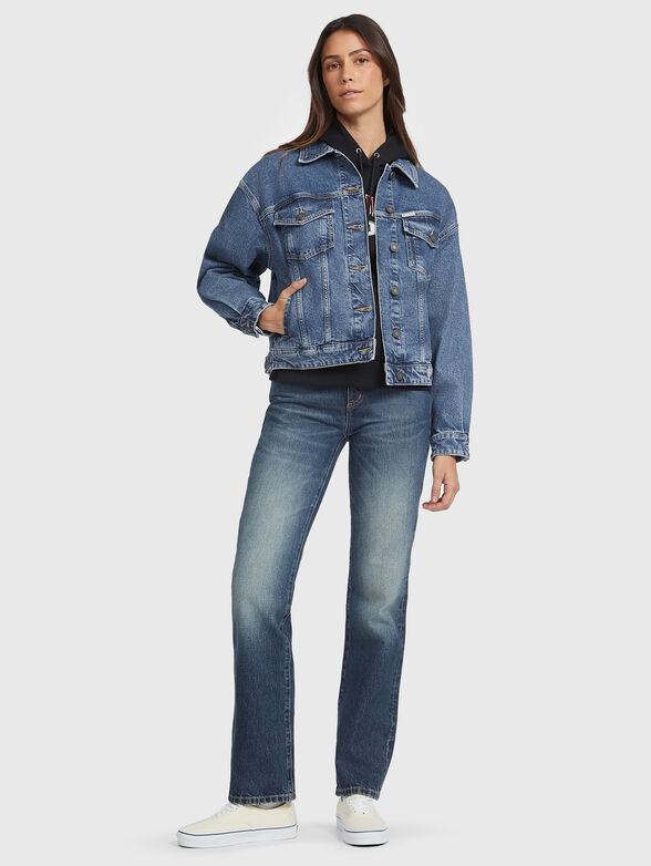 Denim jacket with mini logo - 2