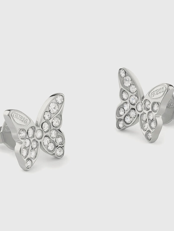 BUTTERFLY earrings with crystals - 2