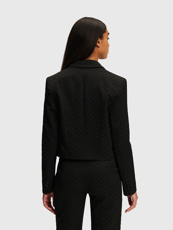 Monogram cropped blazer - 3