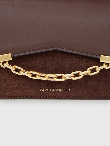 Small crossbody bag in brown colour - 4