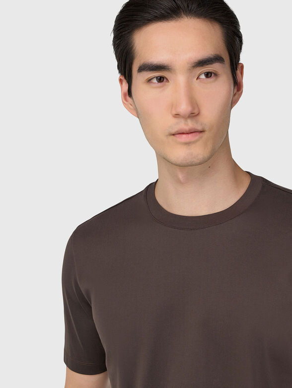 Cotton and silk T-shirt - 4