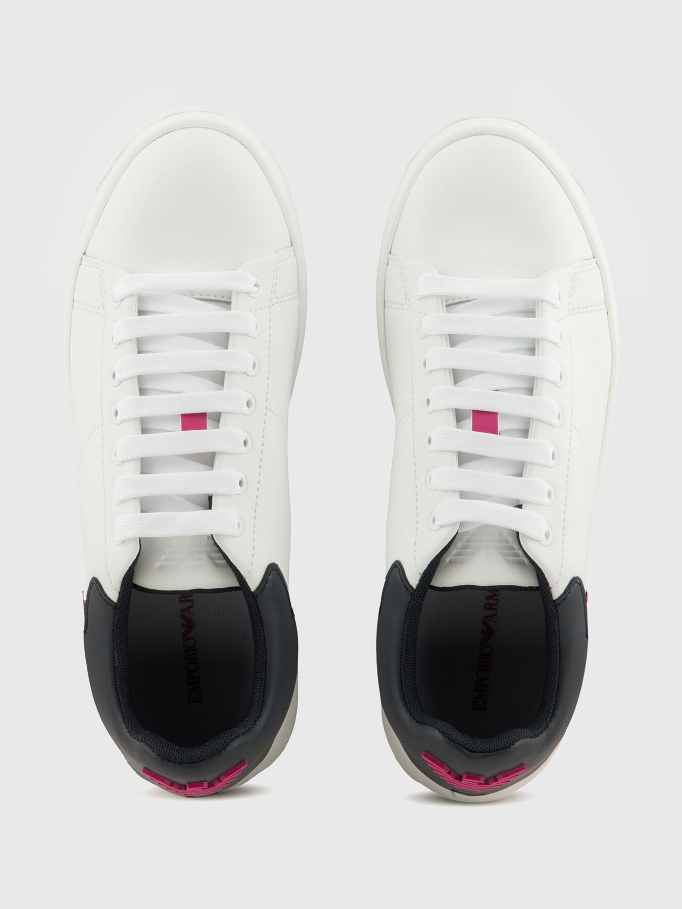 Leather shoes with contrasting logo accent brand EMPORIO