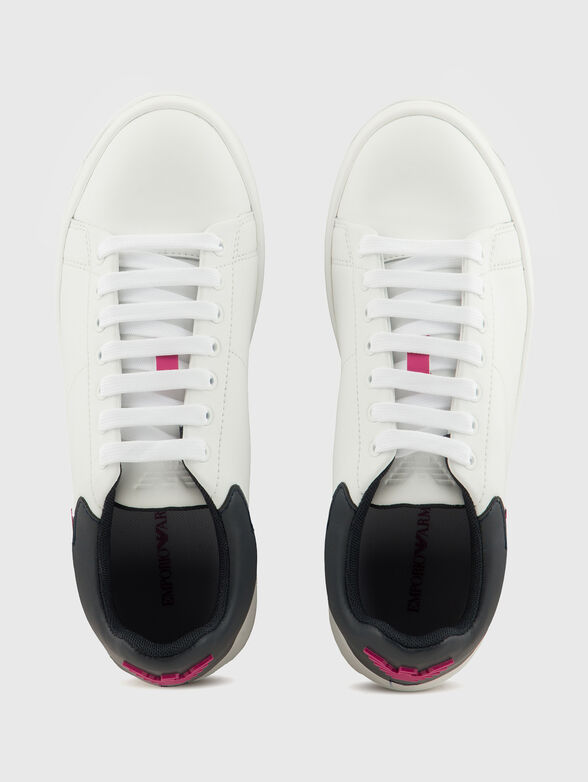 Leather shoes with contrasting logo accent - 6