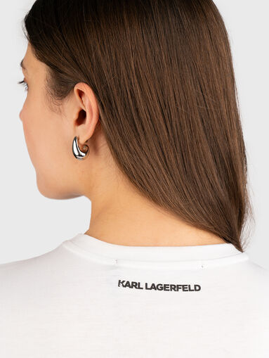 Cotton T-shirt with oval neckline - 5