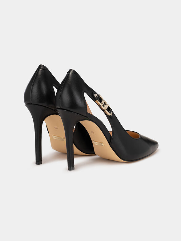 GABBI leather shoes with metal accent - 3