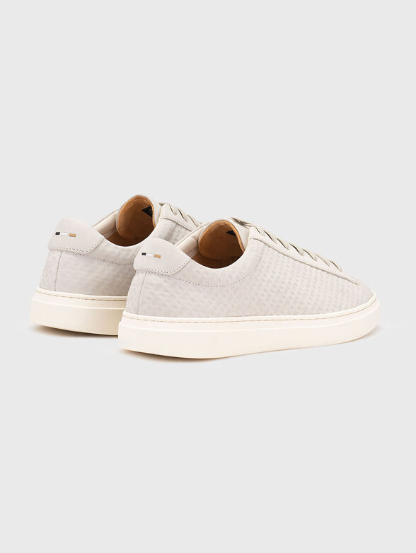 Suede sneakers with monogram - 3