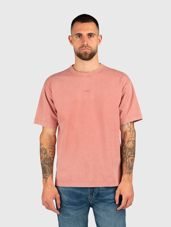 DOCKU cotton T-shirt with oval neckline - 1