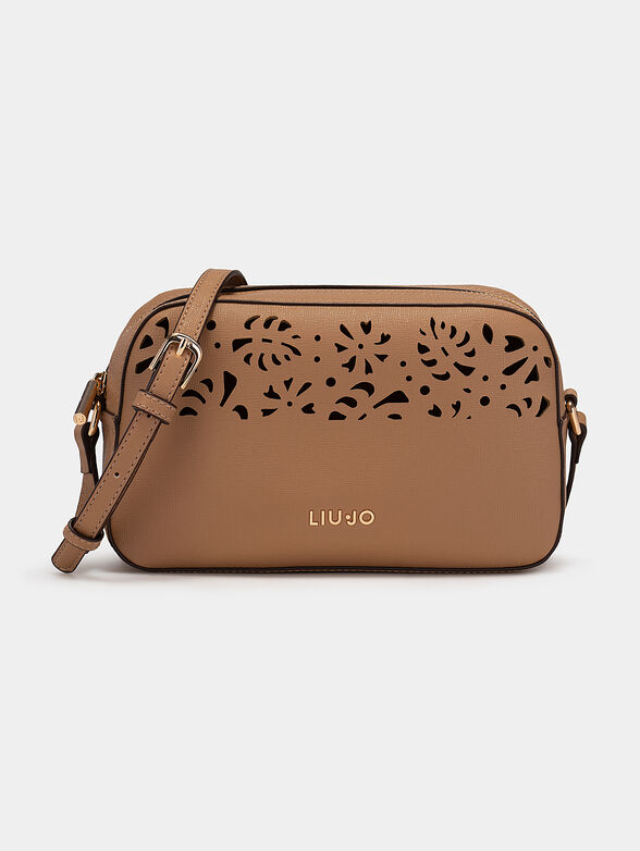 Black crossbody bag with laser perforations - 1