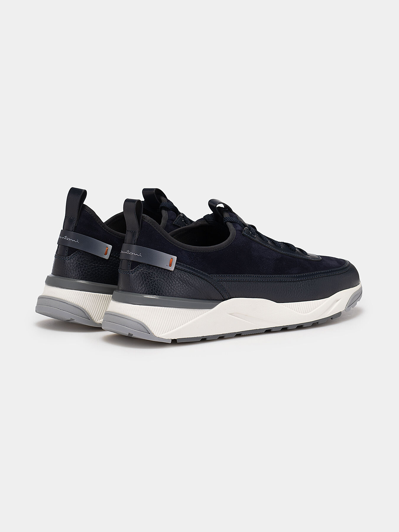 Santoni blue sneakers hot sale