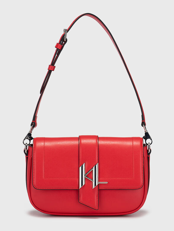 K/SADDLE BAGUETTE black bag with logo accent - 1