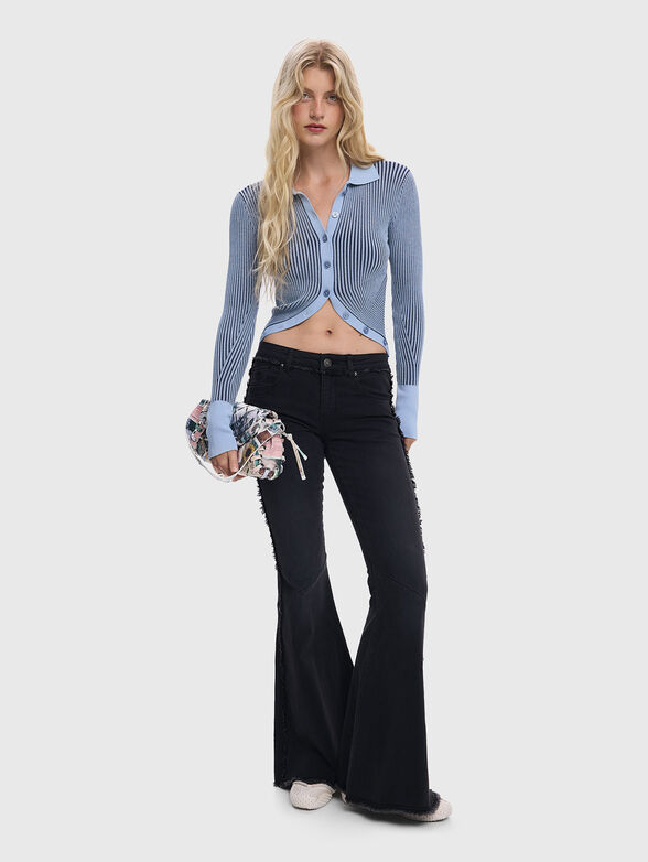 Flared jeans with fringes  - 6