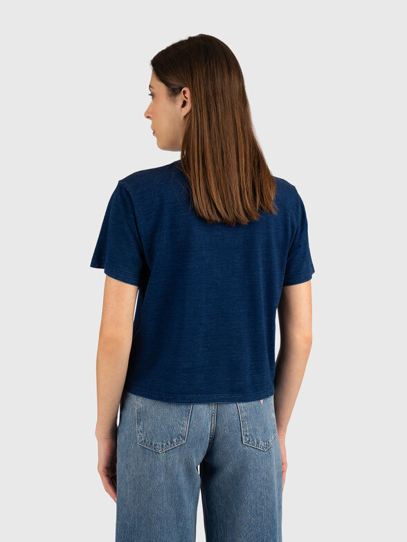 Cotton T-shirt with triangular logo - 2