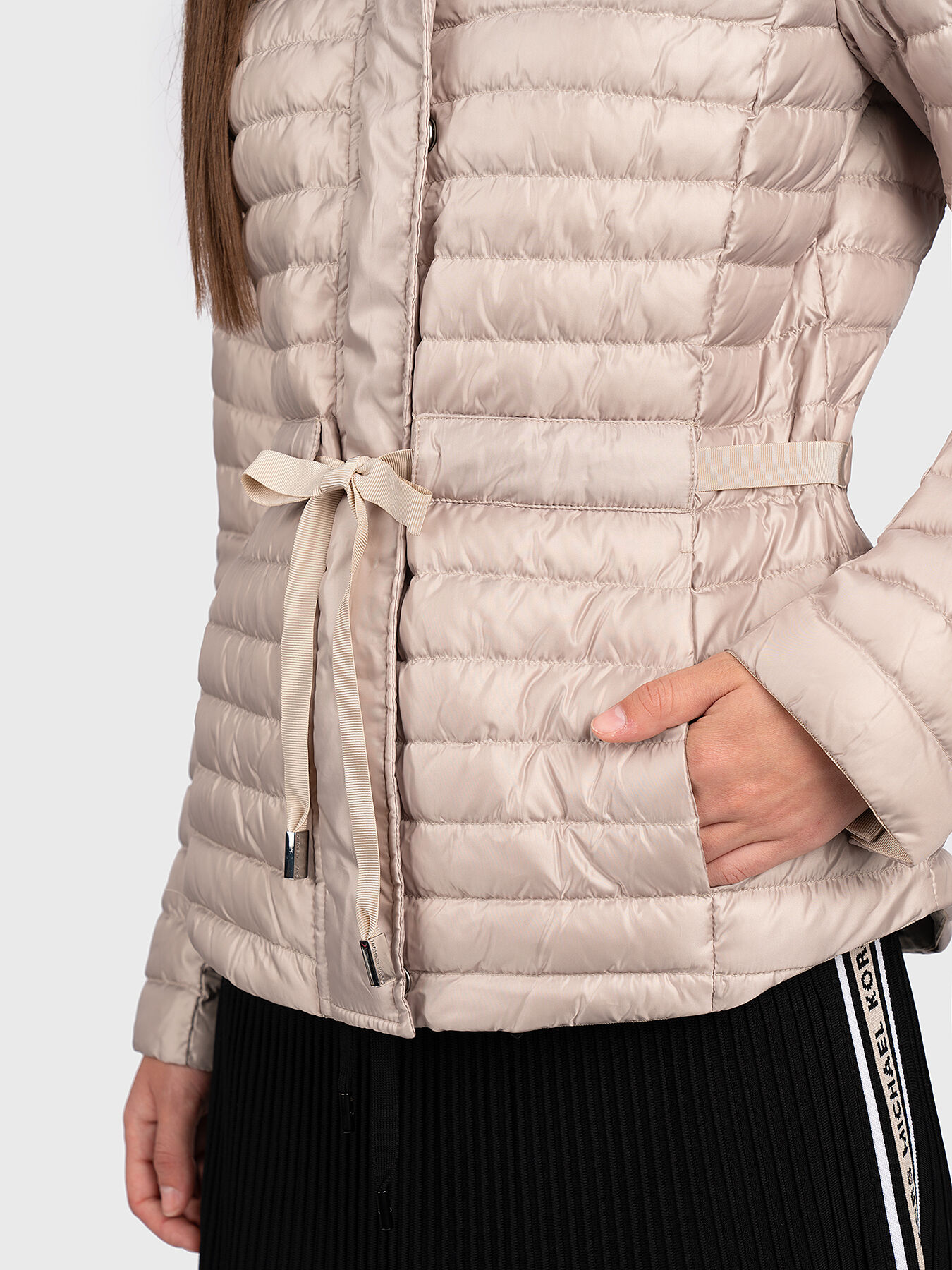 Beige jacket with belt brand MICHAEL KORS