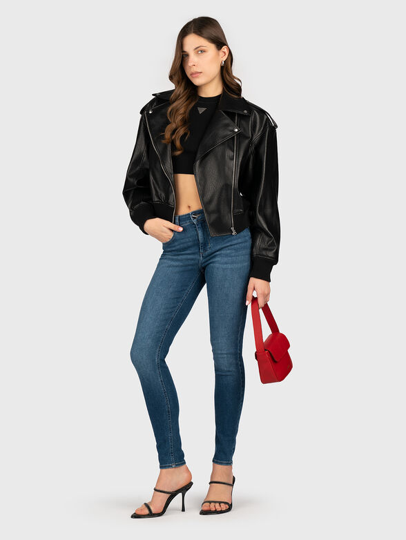 Slim jeans with rhinestones - 4