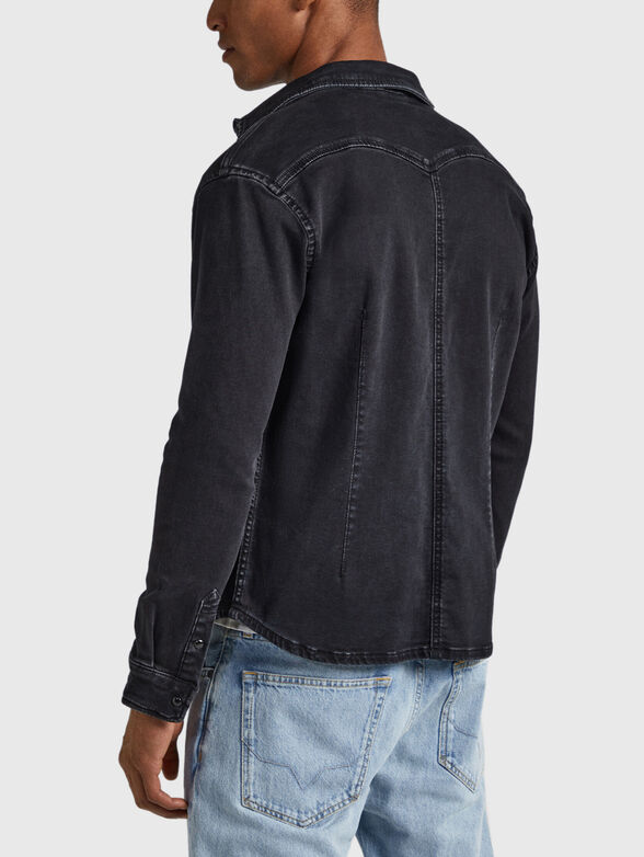 NEW JEPSON denim shirt in black color - 3