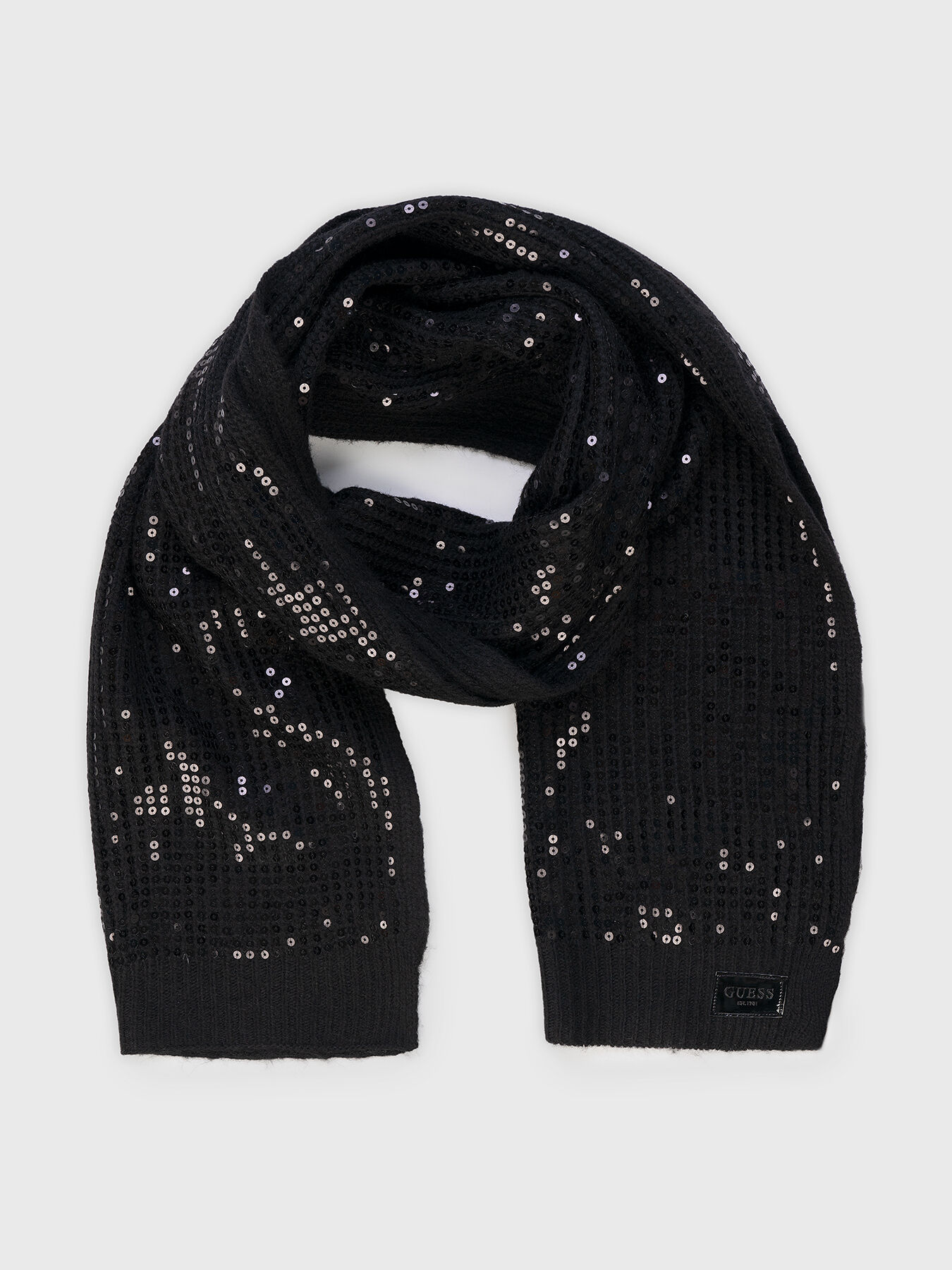 2024人気の black in scarf RILEY with GUESS brand sequins 小物
