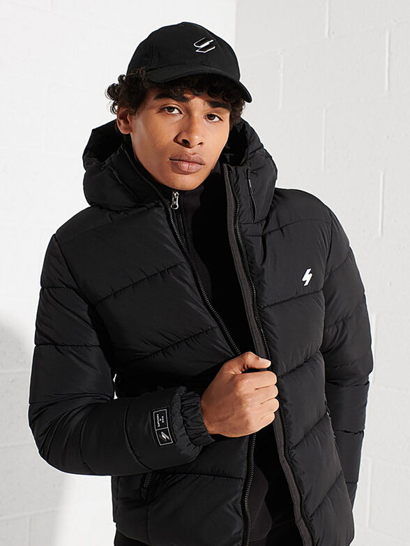 Padded jacket with a hood  - 4