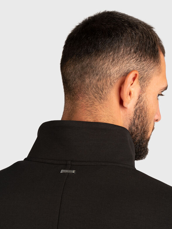 Cotton blend sweatshirt with zip - 3