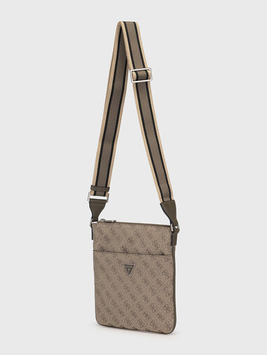Textille crossbody bag with logo effect - 5