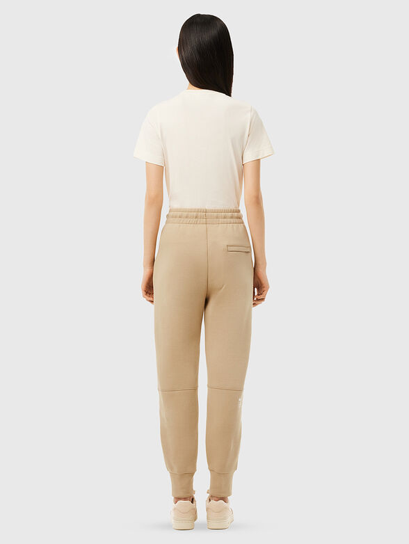 Beige sweatpants with logo details - 2