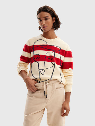 Beige pants in cotton  - 4