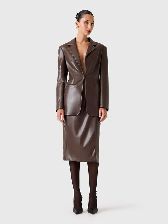 GLADYS faux leather blazer - 2