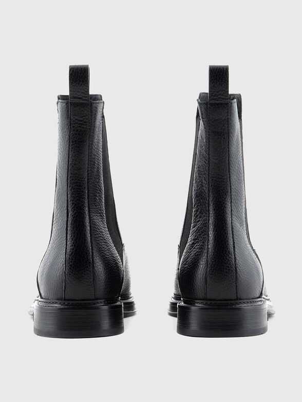 Grained leather ankle boots - 3