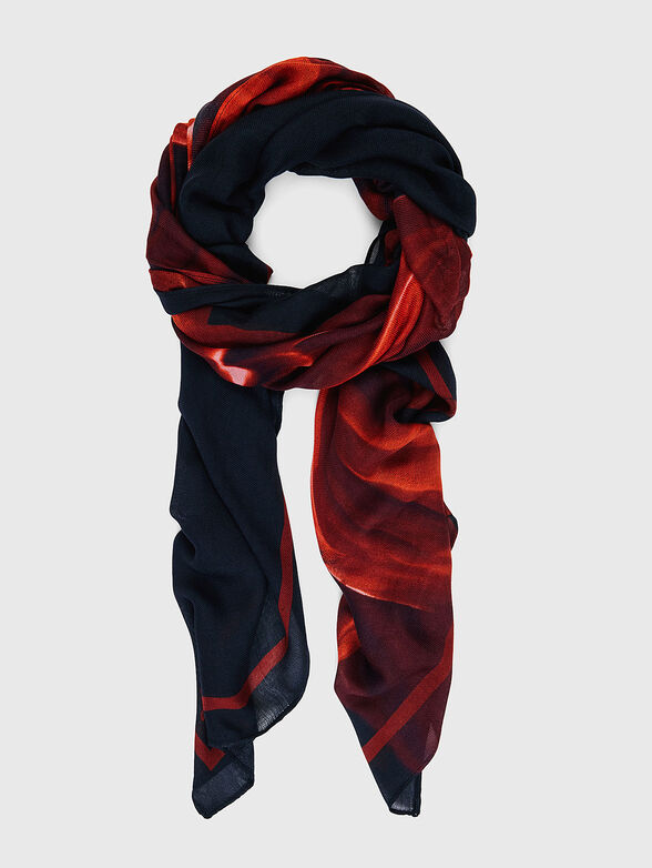 Long scarf with floral print - 1