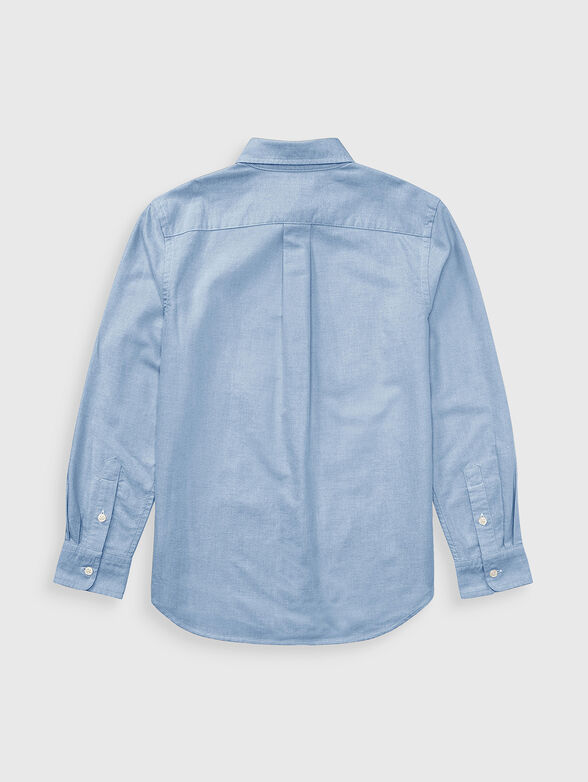 Denim shirt with logo embroidery - 2