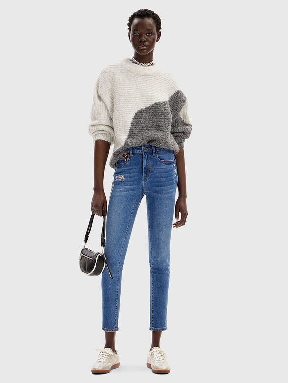 Slim jeans with embroidery - 1