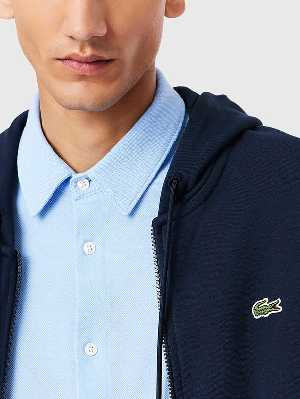 Cotton sweatshirt with logo embroidery - 4