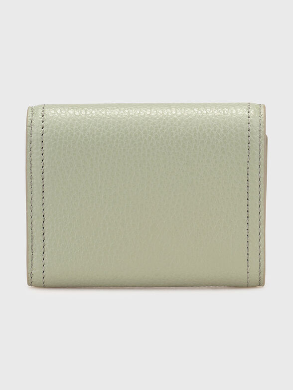 Leather wallet with gold-coloured detail - 2