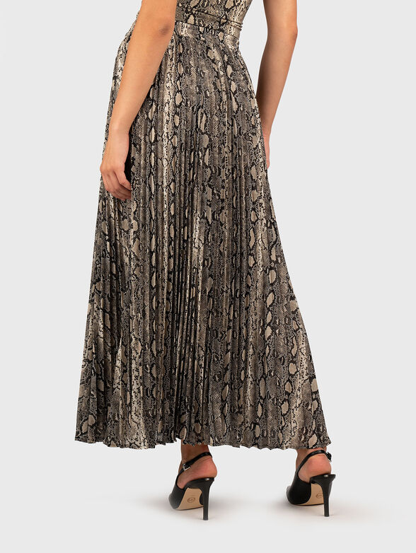 Animal print ribbed maxi skirt - 2