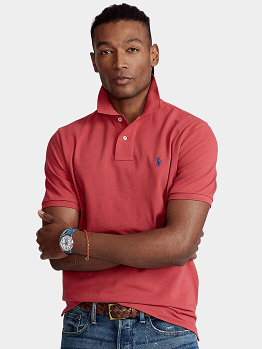 Red polo-shirt