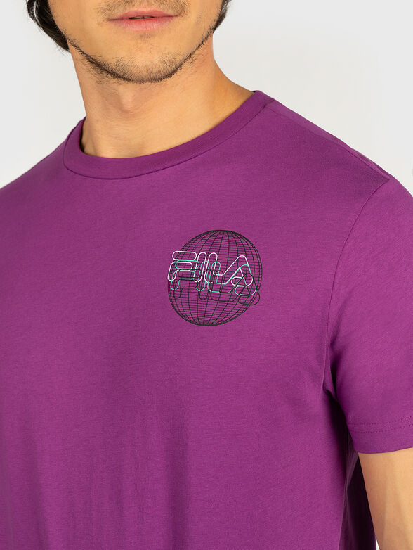 AKIO cotton Т-shirt with print on the back - 3