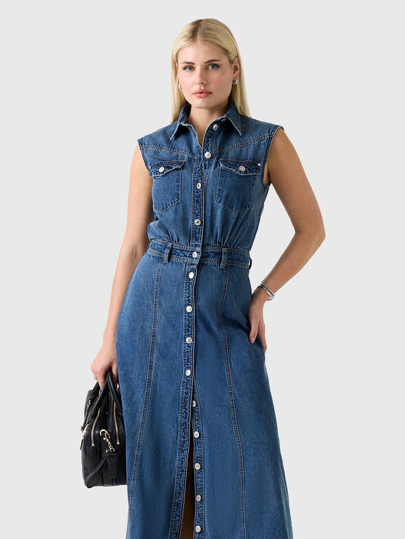 Denim maxi dress - 3
