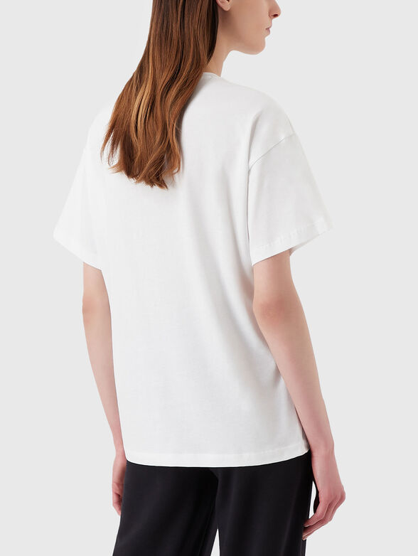 T-shirt with oval neckline and logo print - 3