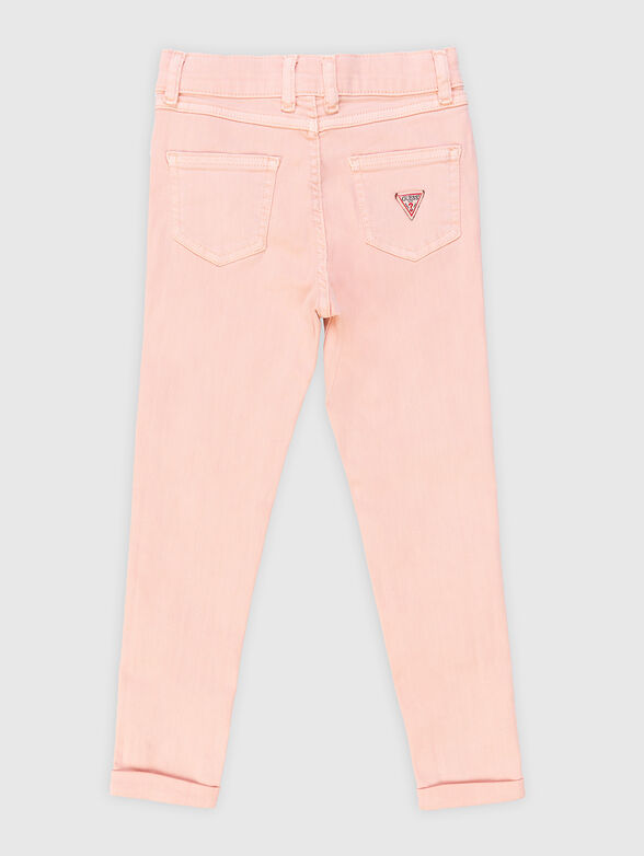 Coral skinny jeans - 2