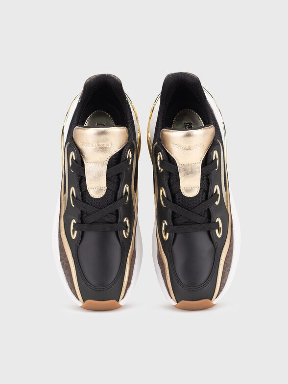 Leather sports shoes with logo - 6