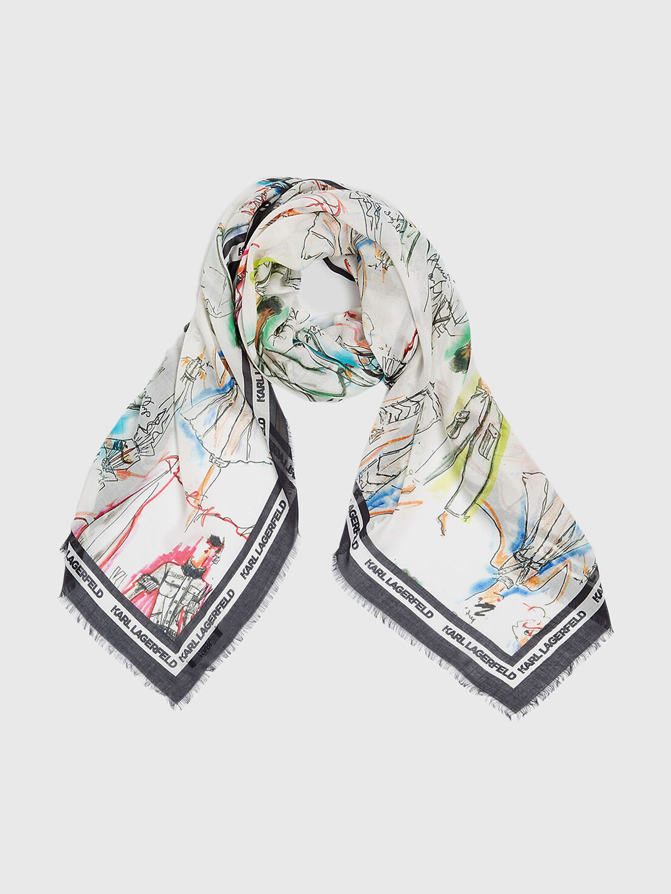  2025年おすすめのアイテム満載 scarf print Art brand Globalbrandsstore.com/en — Lagerfeld Karl 小物