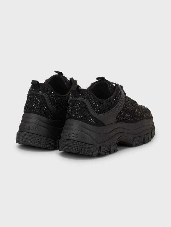 BISUN black sneakers with applied rhinestones - 3