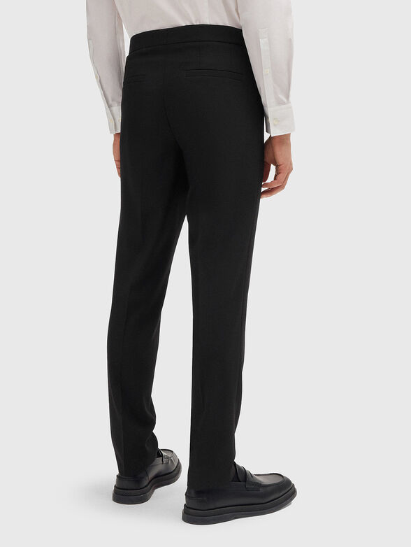 Wool blend trousers with accent details - 2