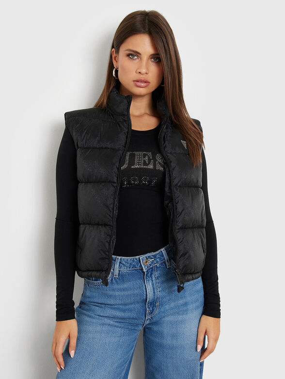 Quilted vest with monogram print - 1