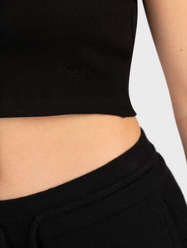 PIERA cropped top with an embroidered logo detail - 3