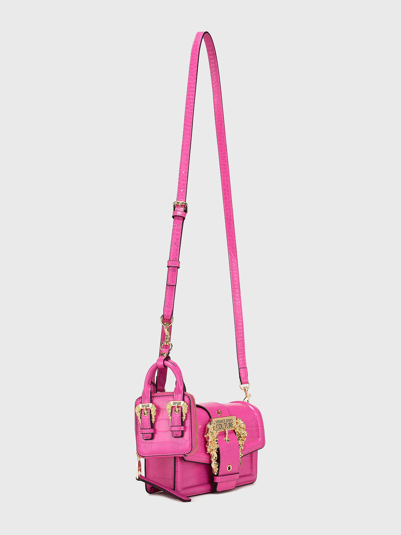 RANGE F bag with croco texture brand VERSACE JEANS COUTURE
